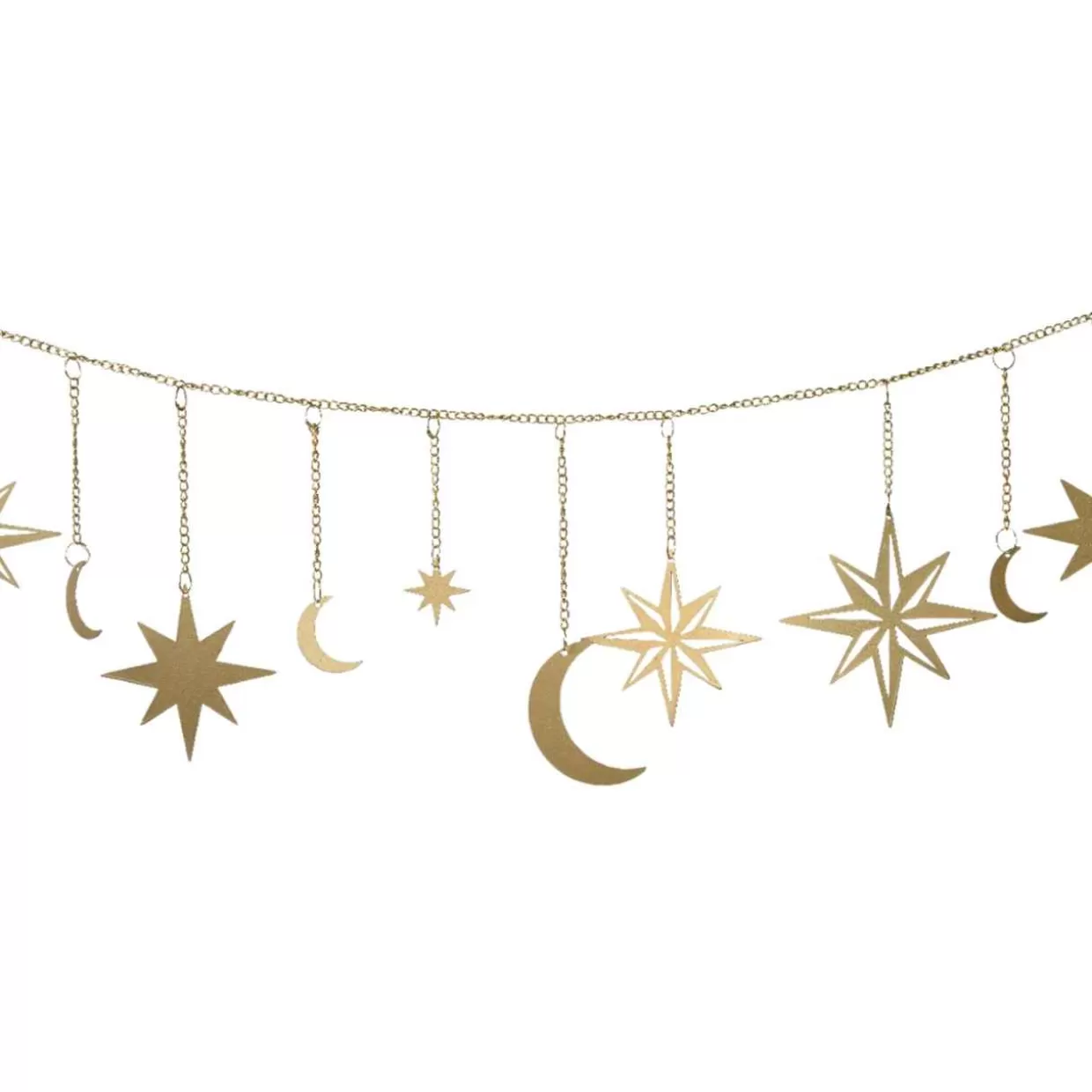 Stony Creek Star And Moon Metal Garland* Trees And Trimmings