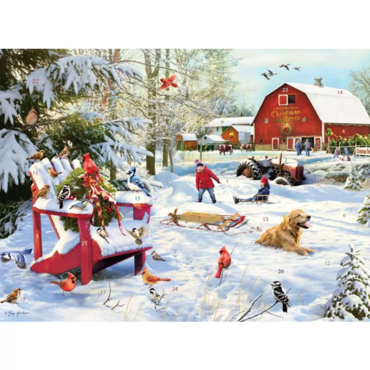 * The Farm At Christmas Paper Christmas Advent Calendar* Advent Calendars