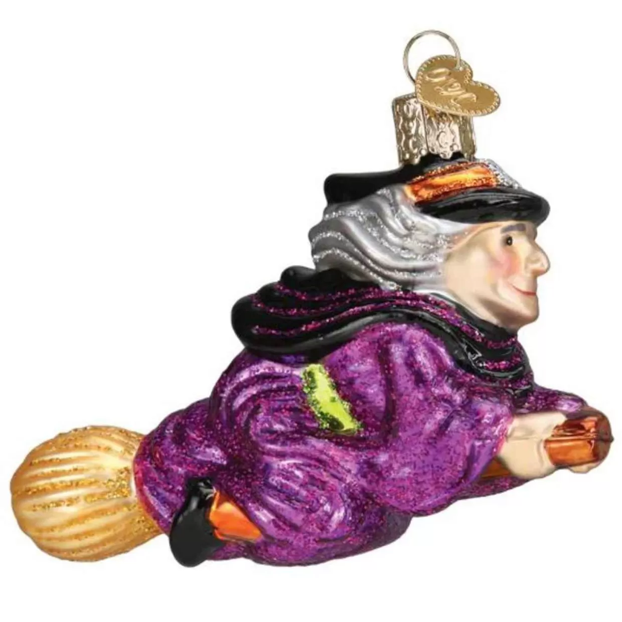 Jim Shore Witch On Broomstick Ornament* Halloween