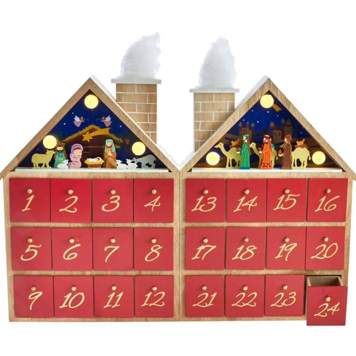 Byers Choice Wooden Led Nativity Advent Calendar* Advent Calendars