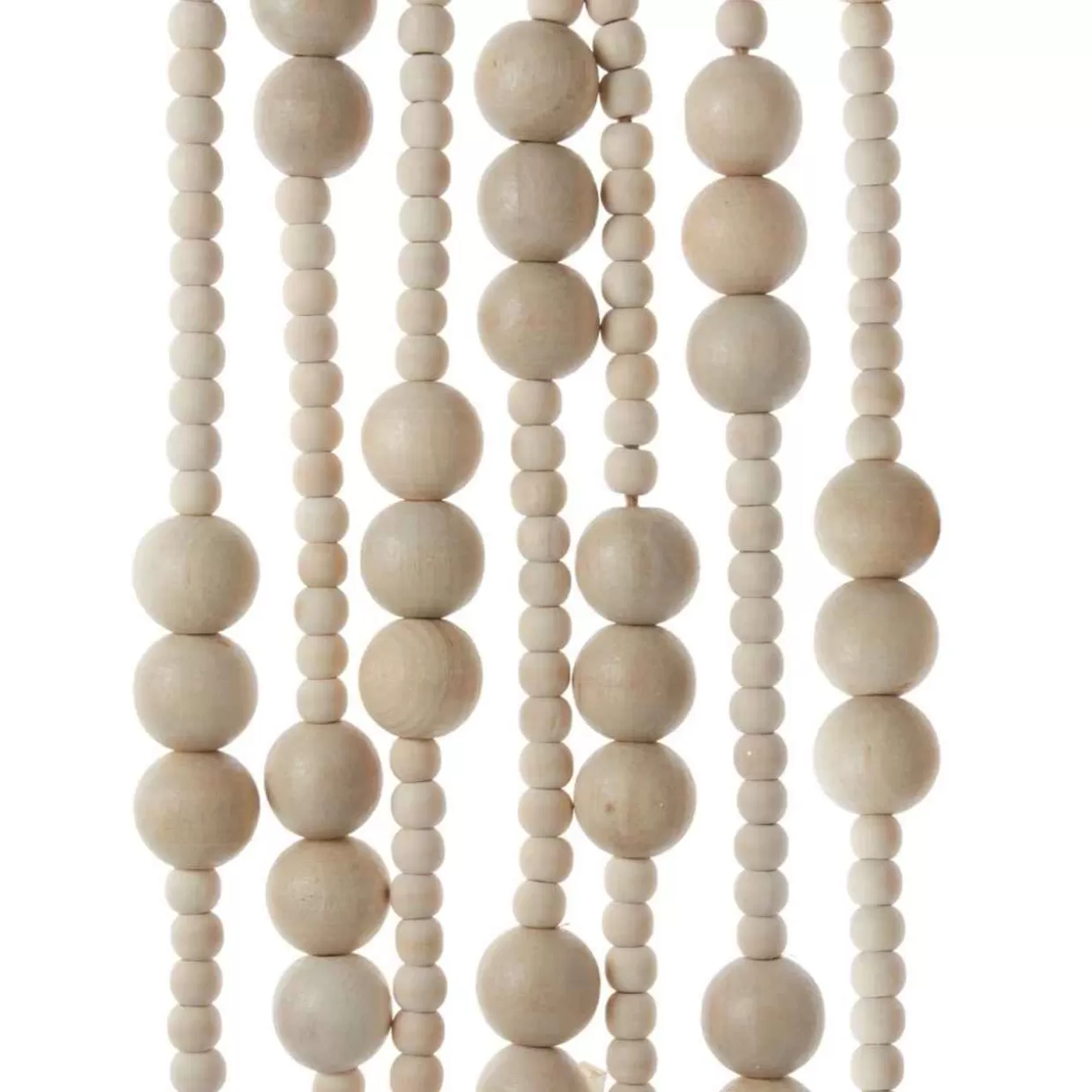 Kurt Adler Wooden Natural Bead Garland* Garland